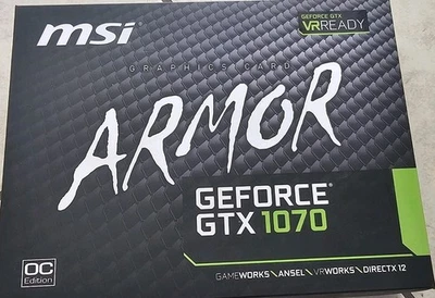 MSI GeForce GTX 1070 ARMOR 8G OC Graphics Card 8GB GDDR5.  Tested working.  - Image 1 of 4