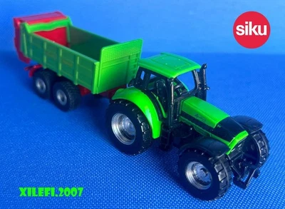 trattore deutz-fahr agrotron 265 con spandiconcime strautmann 1673 siku diecast - Immagine 1 di 4