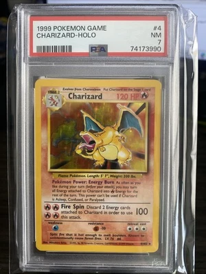Pokémon TCG Charizard 1999 - 2000 Base Set Holo 罕见卡 4/102 PSA 7 🔥🔥 — 第 1/2 张图片