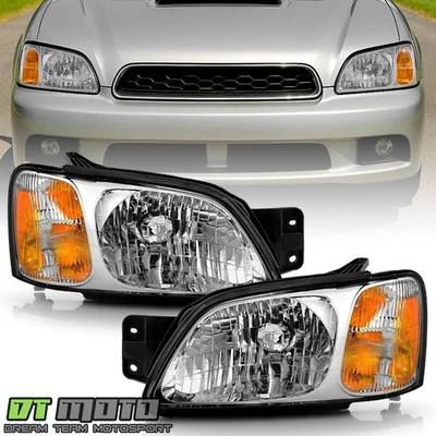For 2000-2004 Subaru Legacy L 03-06 Baja Sport Chrome Headlights Headlamps Set - Image 1 of 4