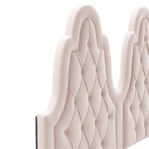 Modway Augustine Performance Velvet King/California King Headboard in Pink - Picture 1 of 9