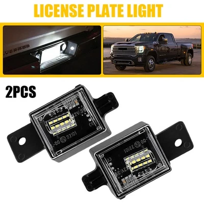 Luces de matrícula LED blancas brillantes para Chevy Silverado GMC Sierra 2014-2018 Foto 1 de 4