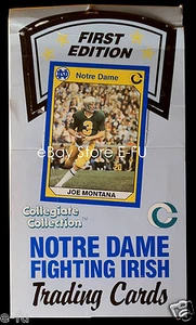 1990 Notre Dame Fighting Irish All Time Greats Box 36 confezioni sigillate JOE MONTANA - Foto 1 di 1