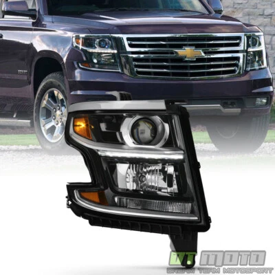 Faro delantero Chevy Tahoe Suburban 2015-2020 con bombilla lado del pasajero derecho 15-20 Foto 1 de 4