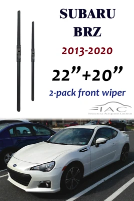 Paquete de 2 limpiaparabrisas delantero 22"+20" para Subaru BRZ 2013-2020 Foto 1 de 2
