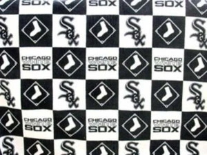 White Sox Karo Fleece Stoff - Bild 1 von 4