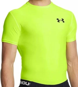 UNDER ARMOUR (UA) 'HeatGear OG Compression' Men's SS T-Shirt M High Vis Ylw NIB! - Picture 1 of 10