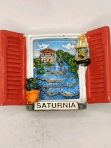 MAGNETE CALAMITA RESINA FRIGO SOUVENIR FRIDGE MAGNETE SATURNIA - Foto 1 di 1