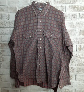 Vintage Benetton Italy Button Up sz M 100% Cotton Timeless - Picture 1 of 7