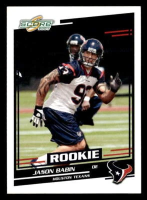 Jason Babin 2004 Score Rookie Card #395 Houston Texans - Imagem 1 de 2