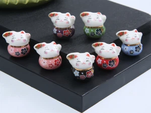 20 Stck. Horizontales Loch Keramik Katze Perlen Armband Halskette Perlen Schmuck - Bild 1 von 15