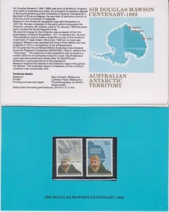 AAT - Sir Douglas Mawson Centenary 1982 (Presentation Pack) (CV $2) - Picture 1 of 2