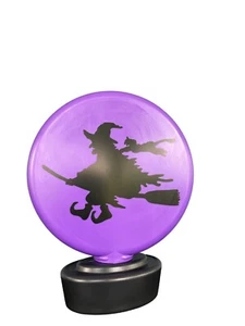 Halloween Blow Mold Vintage Style Flying Witch With Cat Table Version 19” purple - Picture 1 of 2