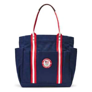 Polo Ralph Lauren Team USA 2024 Summer Olympics Canvas Tote Bag Blue - NWT - Picture 1 of 19