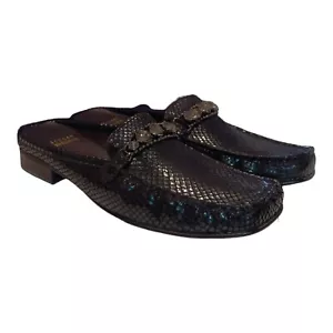 Scarpe Stuart Weitzman Bedrock nere a serpentina piatte da donna 8M nuove con scatola - Foto 1 di 11