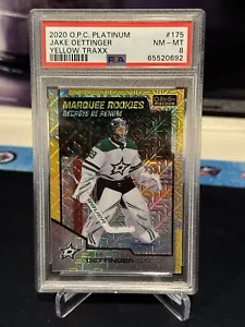 2020 O Pee-Chee Platinum Jake Oettinger Yellow Traxx # 175 PSA 9 /249 - Picture 1 of 2