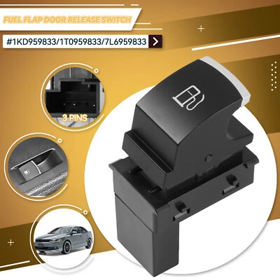 Fuel Tank Door Release Switch Button 1KD959833 For VW Golf Jetta MK5 2003-2011 - Image 1 of 4