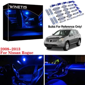 Kit de equipamiento interior LED azul premium de 8 piezas para Nissan Rogue 2008-2013 12V - Imagen 1 de 12