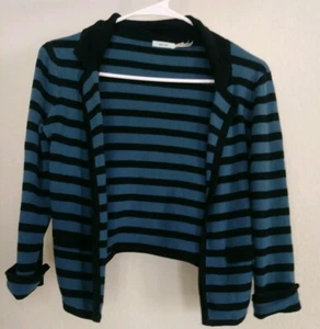 Kimchi blue cardigan blue and black striped  SIZE XS EUC - Picture 1 of 6