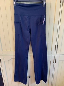 Bally Total Fitness Tummy Control High Rise Legging Pants S Small Navy - Picture 1 of 12