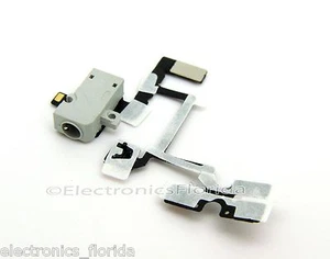 White Headphone Audio Jack Power Volume Flex Cable for Apple iPhone 4 GSM - Picture 1 of 1