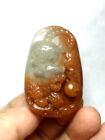 Chinese 100% Natural Jade Hand-carved Tiger Statue Belt Buckle decoration gift