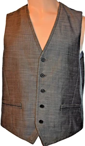 INC International Concepts Vest Mens Size M Medium Slim Fit Button Front Gray - Picture 1 of 5