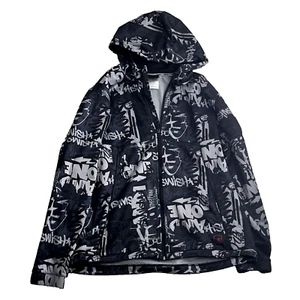 And1 Basketball Graffiti Y2K Full Zip Hoodie Sweatshirt XL Vtg - Picture 1 of 7
