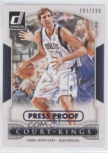 2014-15 Panini Donruss Court Kings Press Proof Purple /199 Dirk Nowitzki #19 HOF