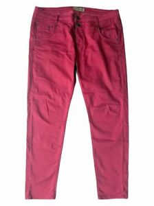 ✺Ottime condizioni✺ BIANCO Jeans da donna in cotone rosso firmati - TAGLIA...