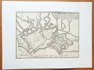 XVII ème - Dépt 76 - Beau Plan Ville du Havre par N. de Fer 40x30 Editée en 1695 - Picture 1 of 2