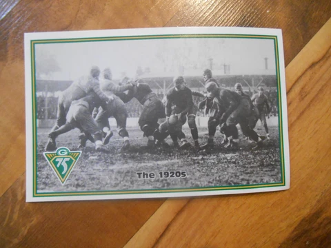 Old or Vintage 1993 Green Bay Packers Postcard The Pack in the 1920's Archives Cover