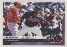 2020 Topps Now Road to Opening Day Purple /25 Carlos Santana #OD-94