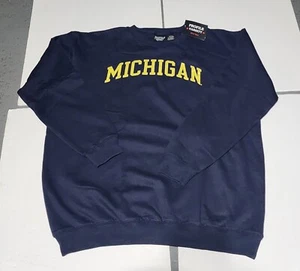 New University of Michigan Wolverines Sweatshirt Crewneck Men's Size 2X BIG TALL - Picture 1 of 6