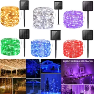 Led Lights Christmas Solar Lights Outdoor Garden Decor Fairy Lamp 100-400LED - Picture 1 of 35