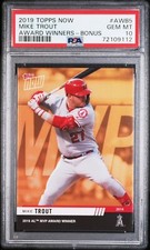 2019 Topps Now Award Winners Bonus Mike Trout PSA 10 GEM MT