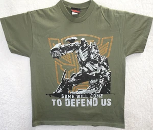 Transformers Youths XL (16-18) Some Will Come 2007 Hasbro T Shirt Army Green - Picture 1 of 8