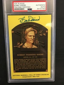 Bobby Doerr Signed MLB Hall of Fame Postcard Auto PSA/DNA Autograph HOF - Picture 1 of 2