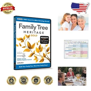 Family Tree Heritage Gold 16 - Genealogy Software with Free Access to 14 Bill... - Picture 1 of 11