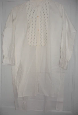 Ancienne chemise homme à plastron en coton fin - Photo 1/4