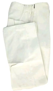 Uniform Chef Pants White 28-30-30 Cotton Blend Snap Closure Hotel Hospitality - Picture 1 of 12