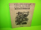 SNK P.O.W. Prisoners Of War 1988 Video Arcade Game Service Operation Manual  