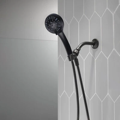 Cabezal de ducha portátil de alta presión de 8 modos con manguera de acero inoxidable de 5 pies  Foto 1 de 4