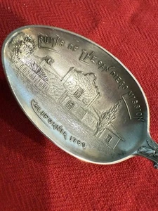 Ruins of the San Diego Mission 1769 - Joseph Mayer & Bros Souvenir Spoon (S537) - Picture 1 of 16