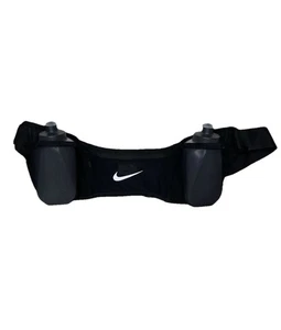 Nike Flex Stride Trinkgürtel 24 Unzen 2 Flaschen schwarz Laufen verstellbar neu ohne Etikett - Bild 1 von 7
