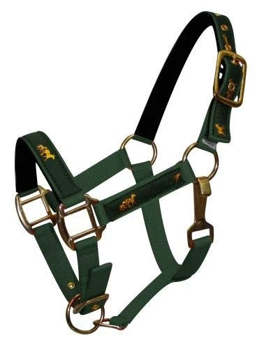 Suporte de náilon forrado de neoprene ajustável tamanho pônei com sobreposição "cavalo de corrida" - Imagem 1 de 1