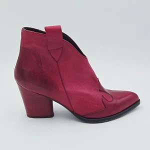 Zapatos Mujer Pierfrancesco Vincenti Talla 38 Botines Rojo Piel Auténtica 171ABD - Imagen 1 de 7