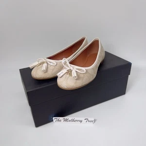 Coach FG2708 Benni Signature Jacquard flache Ballerinas khaki kreidefarben Größe 5 & 6 - Bild 1 von 12
