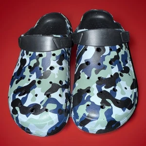Big Wasp - Kids Boys&Girls Black Camouflage Clogs - Juniors Size 36 - US 3-3.5 - Picture 1 of 5