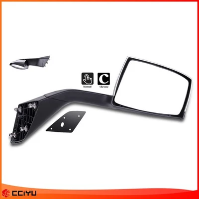 For 04-16 Volvo VNL Truck Hood Mirror Chrome Manual LH Side 82361058,82361050 Foto 1 de 4